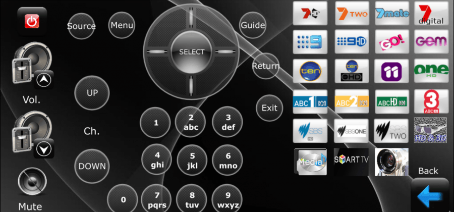 GUI free to air tv